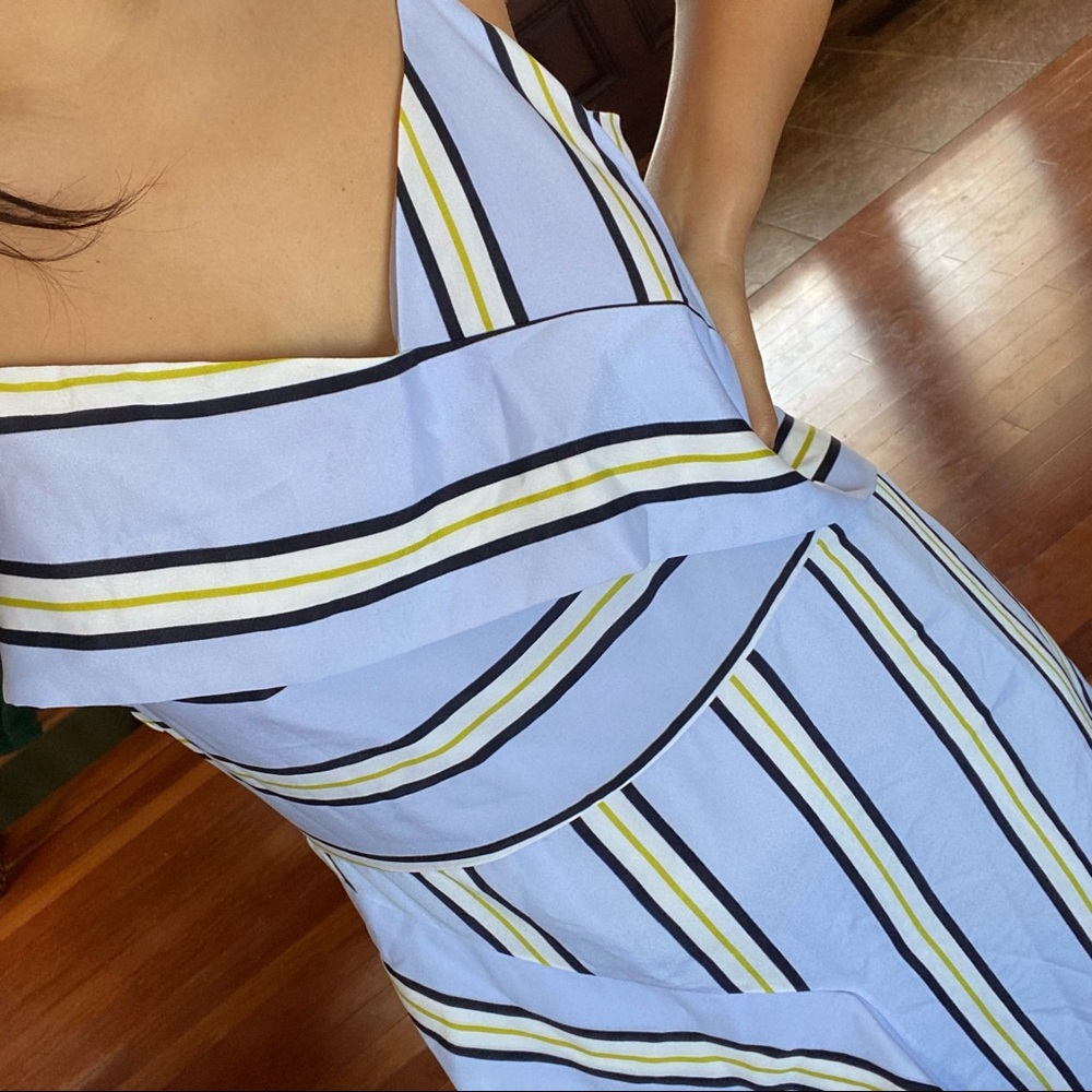 NWT banana republic asymmetrical striped dress